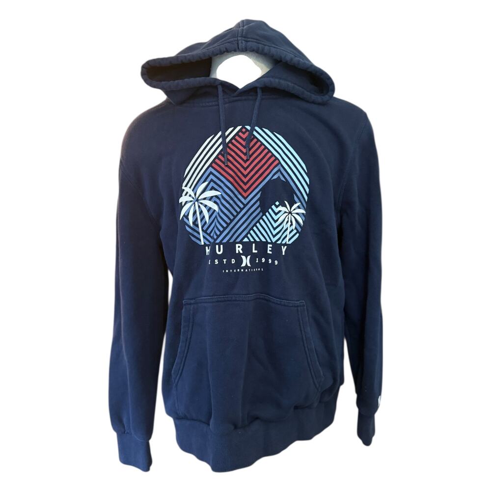 Hurley Blue Pullover Hoodie Sweatshirt Size Extra-Large